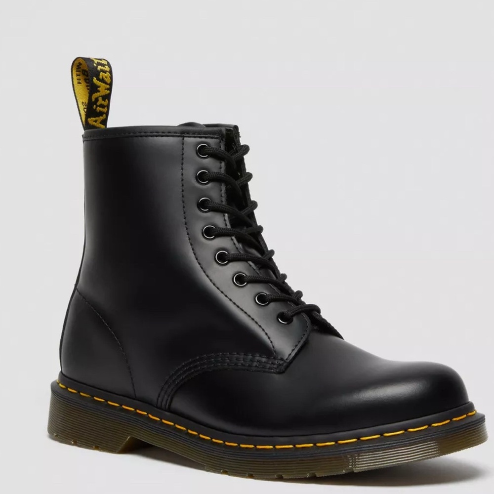 Dr. Martens Black Smooth Leather Boots